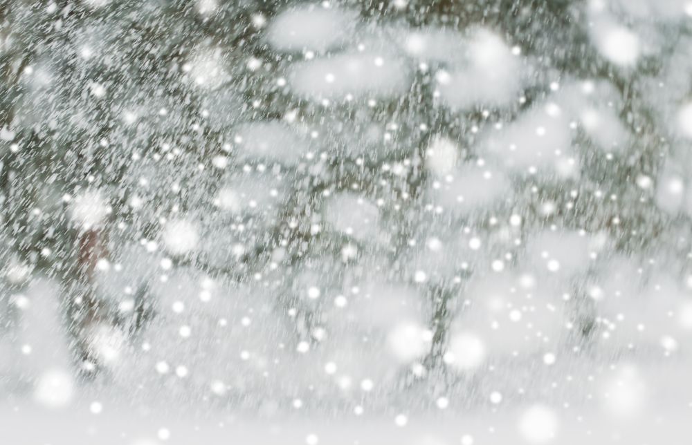 winter holidays, precipitation, christmas, season and weather concept - snowing or snowfall. snowing or snowfall
