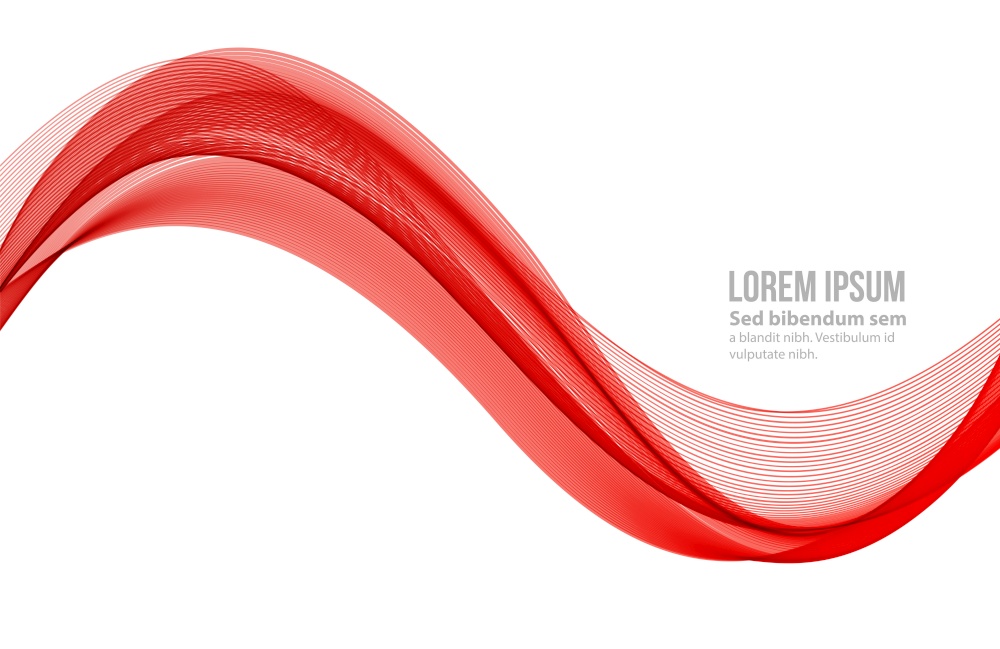 Vector red abstract wave design element. Transparent smoke wave. Vector red abstract wave design element. Smoke lines