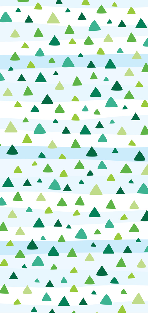 Cartoon illustration of green triangles pine trees texture