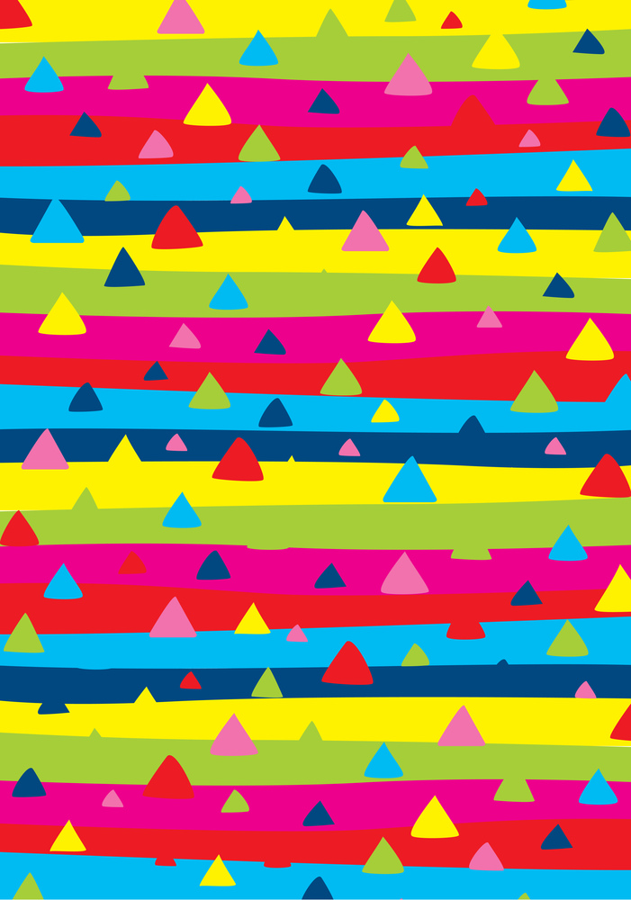 Cartoon illustration of abstract texture background of colorful triangles