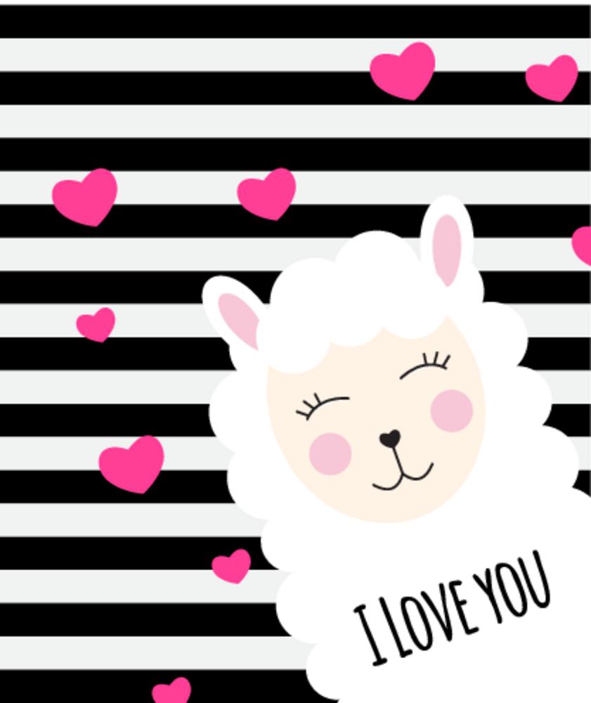 Little cute llama with heart for card and shirt design. I Love you concept. Vector Illustration EPS10. Little cute llama with heart for card and shirt design. I Love you concept. Vector Illustration