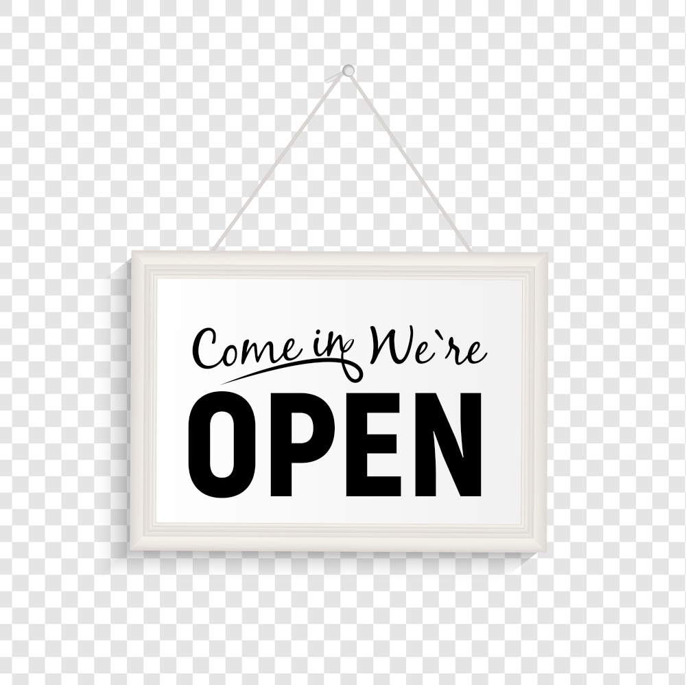 Come in We Are Open Sign Vector Illustration EPS10. Come in We Are Open Sign Vector Illustration