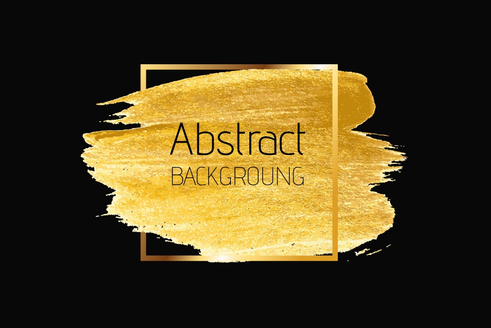 Abstract golden brush stroke frame background. Vector Illustration EPS10
. Abstract golden brush stroke frame background. Vector Illustration