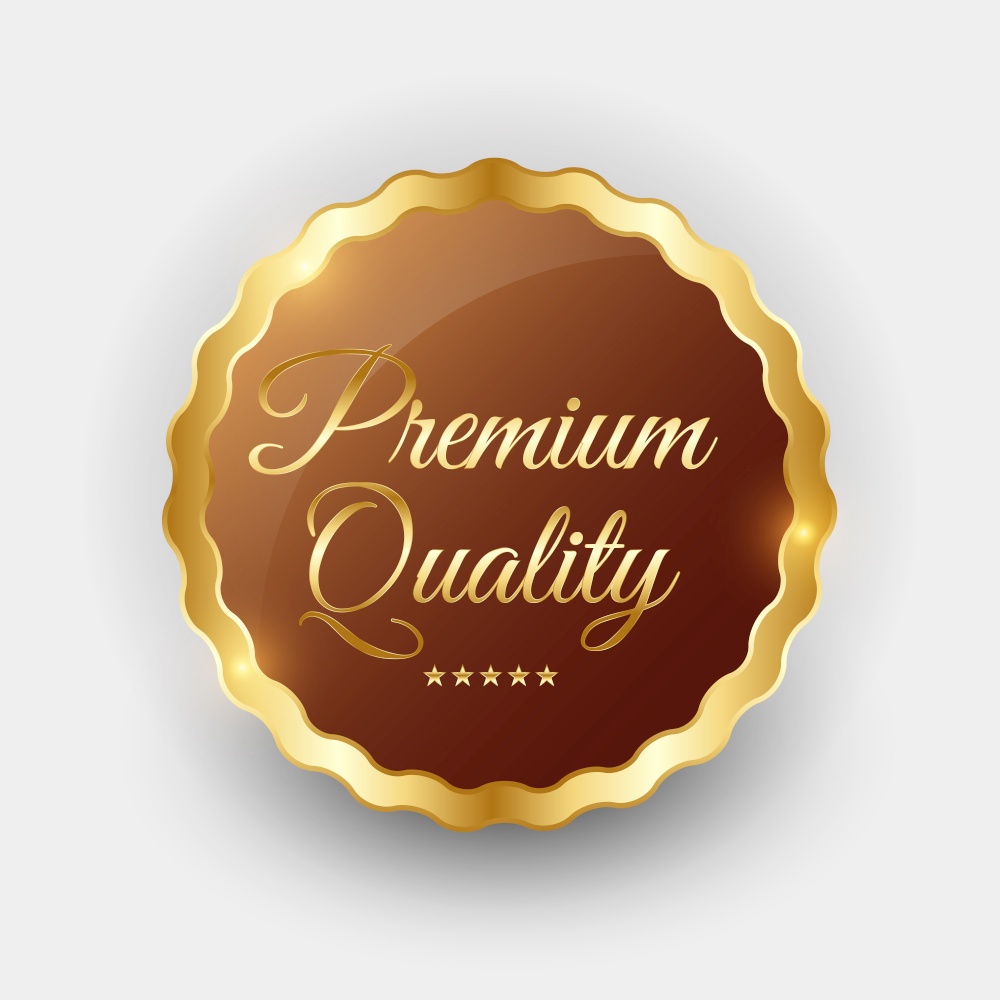 Premium Quality Golden Label Sign. Vector Illustration EPS10. Premium Quality Golden Label Sign. Vector Illustration