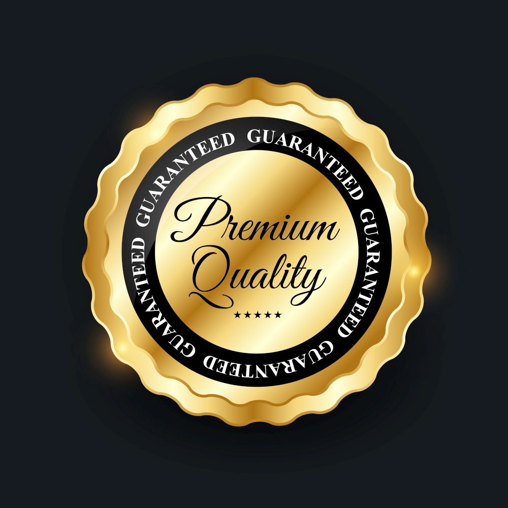 Premium Quality Golden Label Sign. Vector Illustration EPS10. Premium Quality Golden Label Sign. Vector Illustration