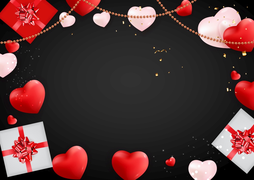 Love Valentines Day Background with Hearts. Vector Illustration EPS10. Love Valentines Day Background with Hearts. Vector Illustration