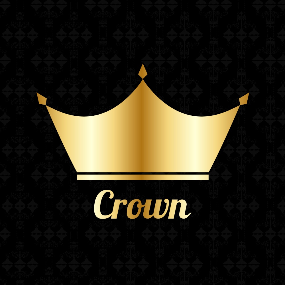 Golden Crown Royal Vintage Luxury Background. Vector Illustration EPS10. Golden Crown Royal Vintage Luxury Background. Vector Illustration