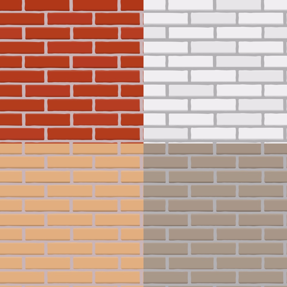 Four brick walls collection set Vector Illustration Background EPS10. Four brick walls collection set Vector Illustration Background