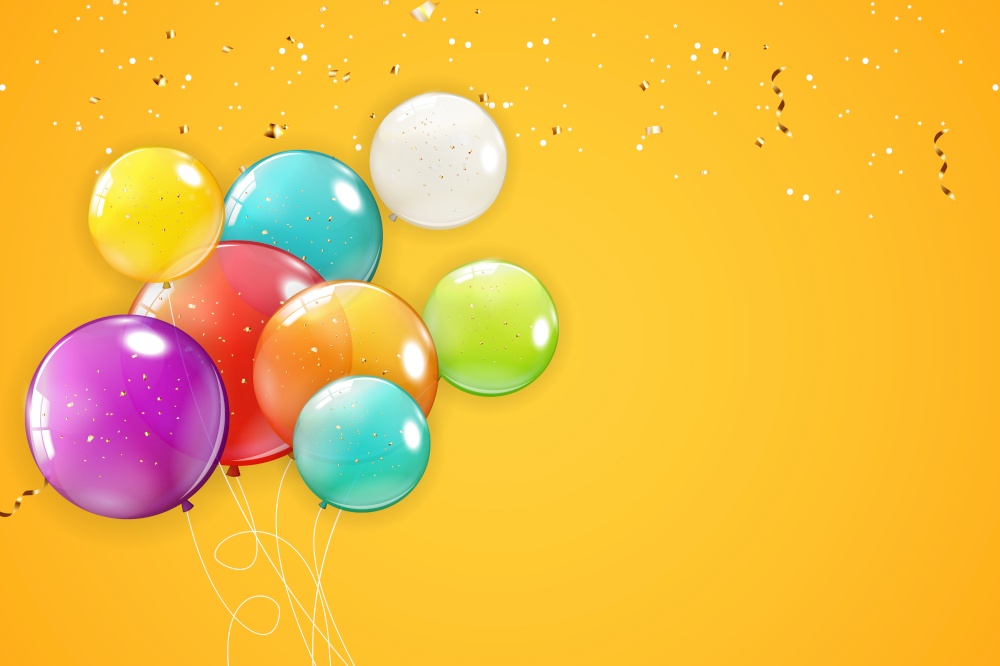 Holiday Background with Balloons. Can be used for advertisment, promotion and birthday card or invitation. Vector Illustration EPS10. Holiday Background with Balloons. Can be used for advertisment, promotion and birthday card or invitation. Vector Illustration