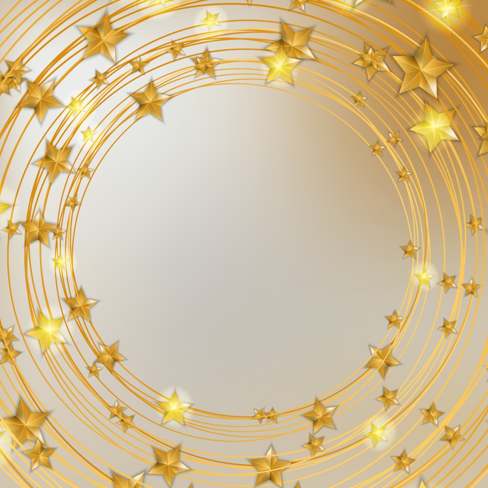 Merry Christmas and Happy New Year Holiday Template Background with Glossy Golden Stars. Vector Illustration EPS10. Merry Christmas and Happy New Year Holiday Template Background with Glossy Golden Stars. Vector Illustration