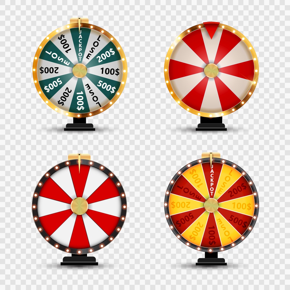 Wheel of Fortune, Lucky Icon collection set. Vector Illustration EPS10. Wheel of Fortune, Lucky Icon collection set. Vector Illustration