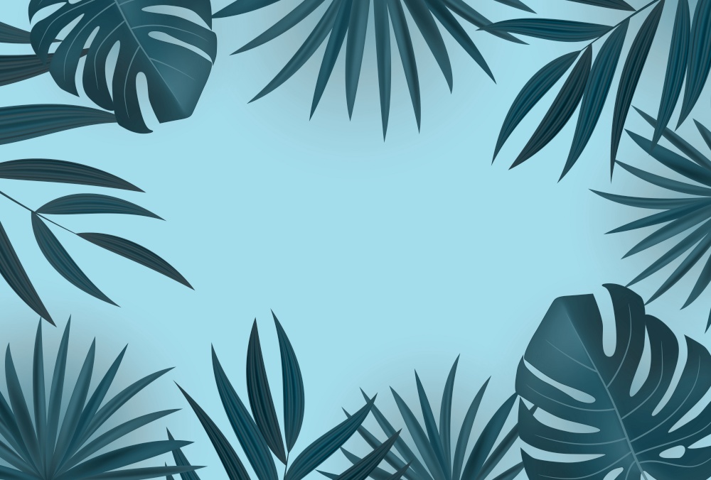 Natural Realistic Palm Leaf Tropical Background. Vector illustration. Natural Realistic Palm Leaf Tropical Background. Vector illustration EPS10
