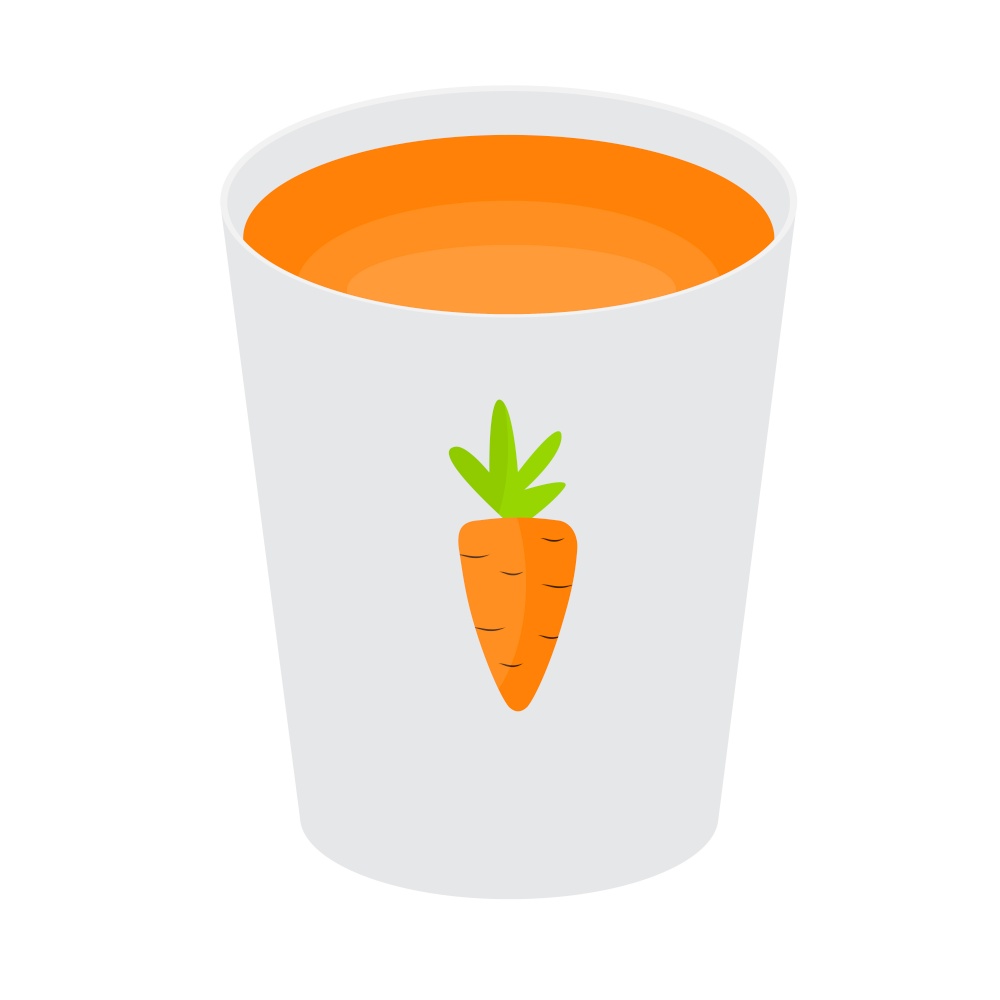 Vitamin Carrot Juice Glass Cup Simple Icon. Vector Illustration. Vitamin Carrot Juice Glass Cup Simple Icon. Vector Illustration EPS10