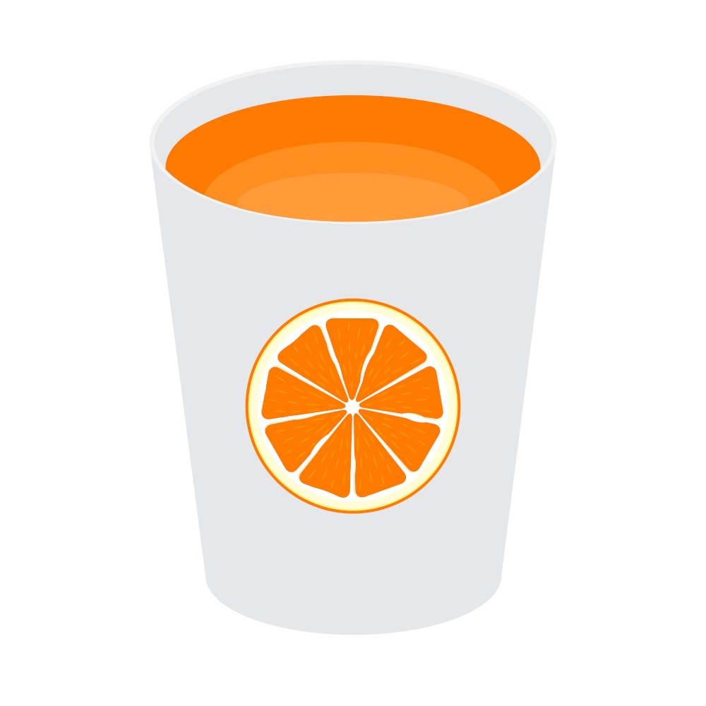Vitamin Orange Juice Glass Cup Simple Icon. Vector Illustration. Vitamin Orange Juice Glass Cup Simple Icon. Vector Illustration EPS10