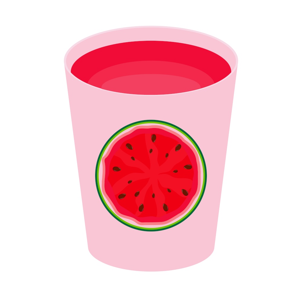 Vitamin Watermelon Juice Glass Cup Simple Icon. Vector Illustration. Vitamin Watermelon Juice Glass Cup Simple Icon. Vector Illustration EPS10