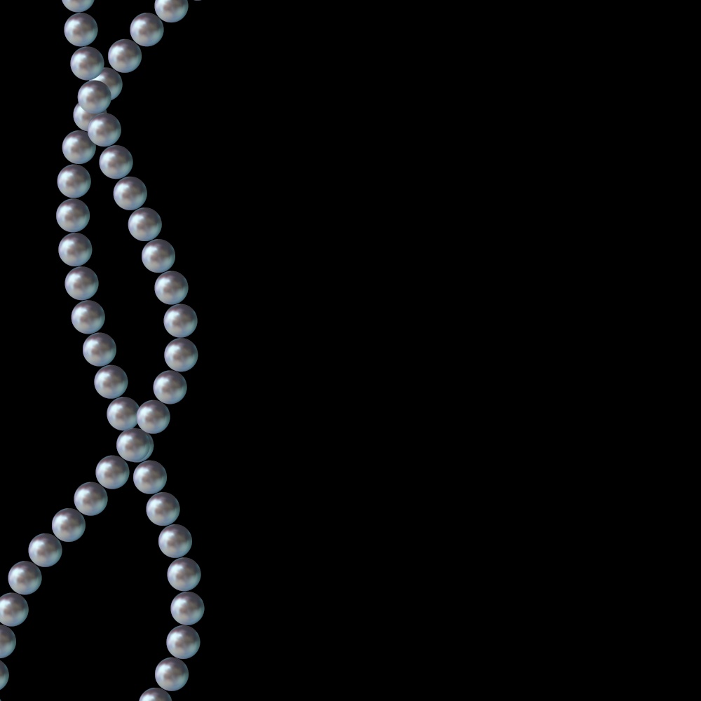 Realistic abstract string of pearls on black background. Vector Illustration EPS10. Realistic abstract string of pearls on black background. Vector Illustration