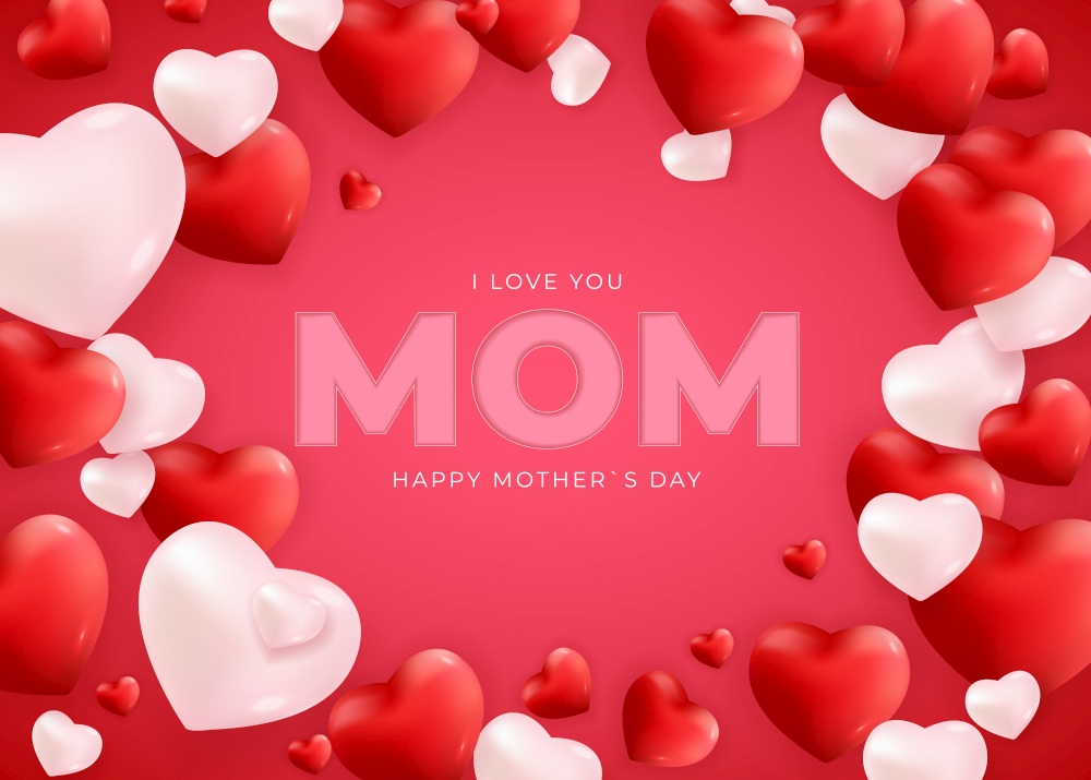 I love you mom. Happy Mother Day card background. Vector Illustration EPS10. I love you mom. Happy Mother Day card background. Vector Illustration