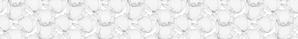 Wide Picture Drawn black and white tulip with a contour line. Full Seamless pattern. Vector Illustration. EPS10. Wide Picture Drawn black and white tulip with a contour line. Full Seamless pattern. Vector Illustration