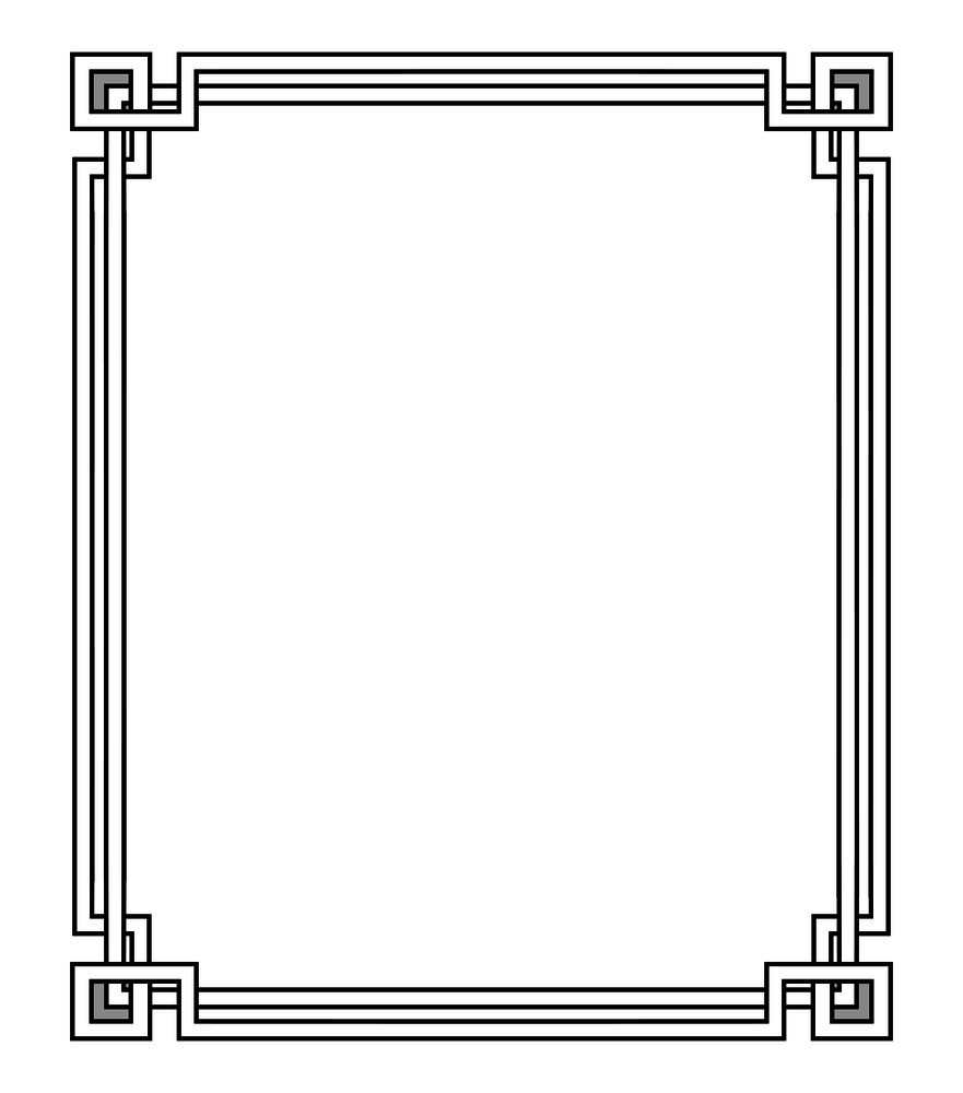 Isometric geometric black frame, made of lines that crossing at each corner, depicted on vector illustration isolated on white background. Isometric Geometric Frame Vector Illustration