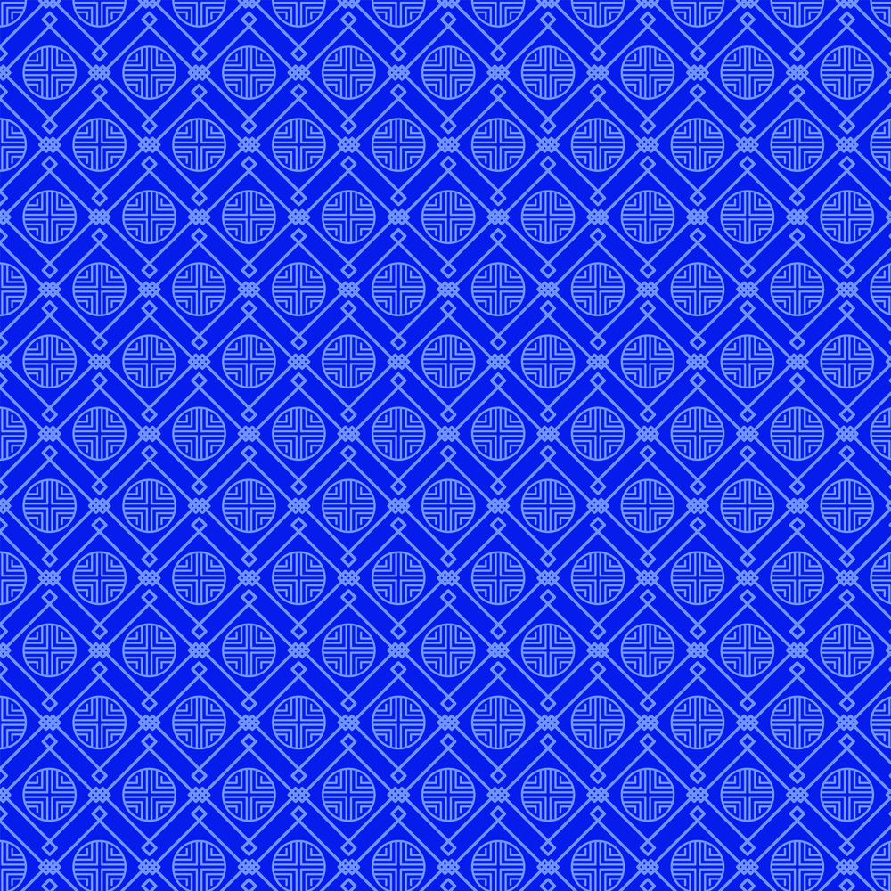 Blue pattern with set of various geometric figures, vector illustration with grey circles, squares and lot of lines isolated on bright blue backdrop. Blue Pattern with Set of Various Geometric Figures