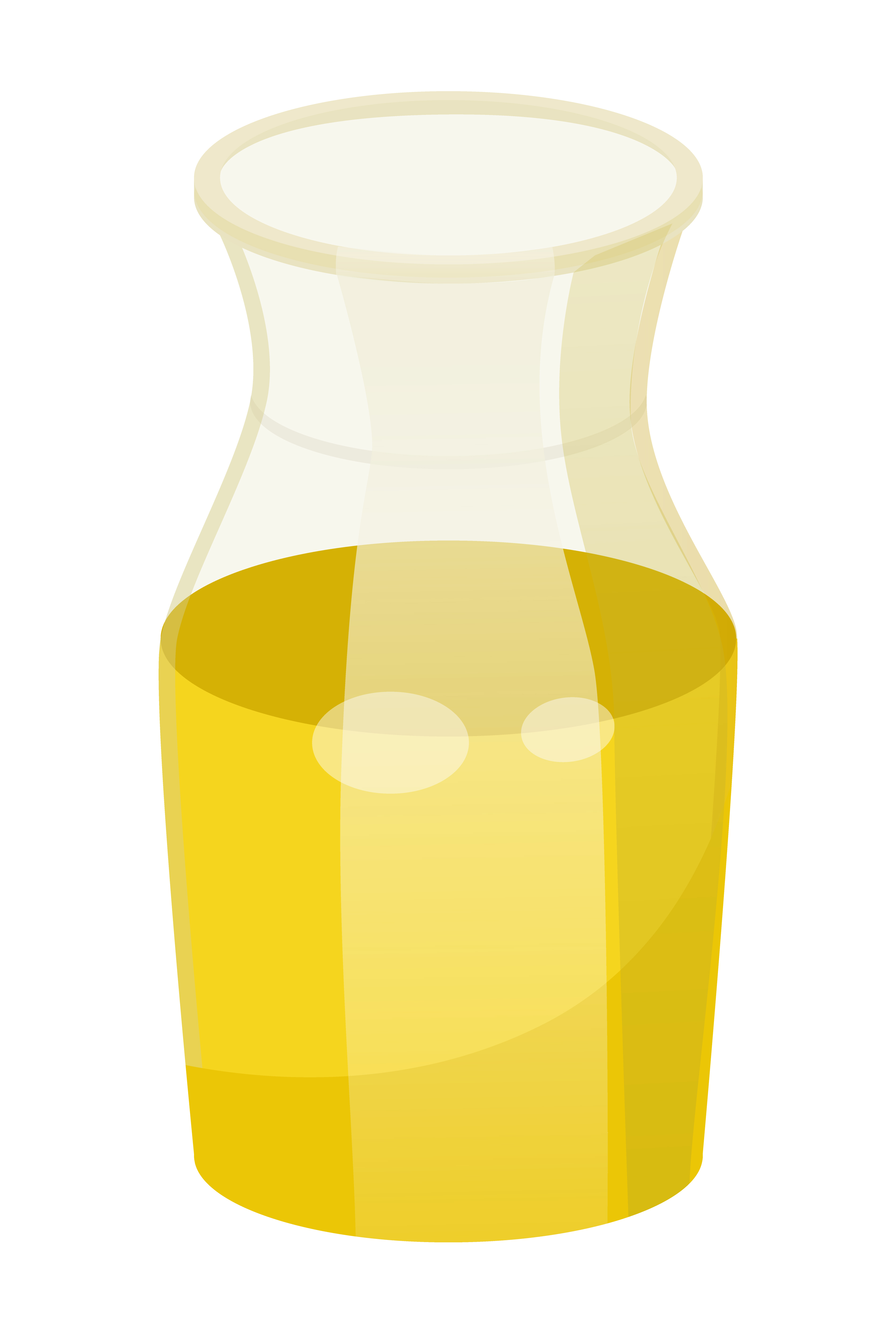 Glass pot contains golden liquid inside. Vessel with viscous substance used in cooking and cosmetics. Vegetable, olive or sunflower, oil good for hairs. Vector illustration of haircare in flat style. Golden Oil, Liquid Used in Cooking and Cosmetics