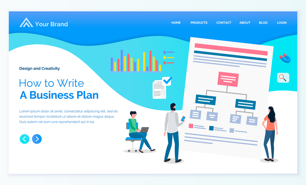 Business plan how to write, list with tasks, missions, targets, businesspeople learning to make business plan, development, analysing information in internet, business strategy, planning concept. How to write business plan, list with tasks, missions, targets, businesspeople analysing info