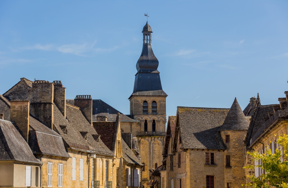 the centre of the old medieval town of Sarlat-la-Caneda, Dordogne, France.