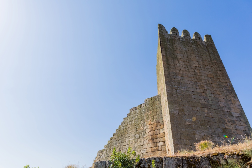 Ruins of Marialva historical village and castle in Meda, Portugal