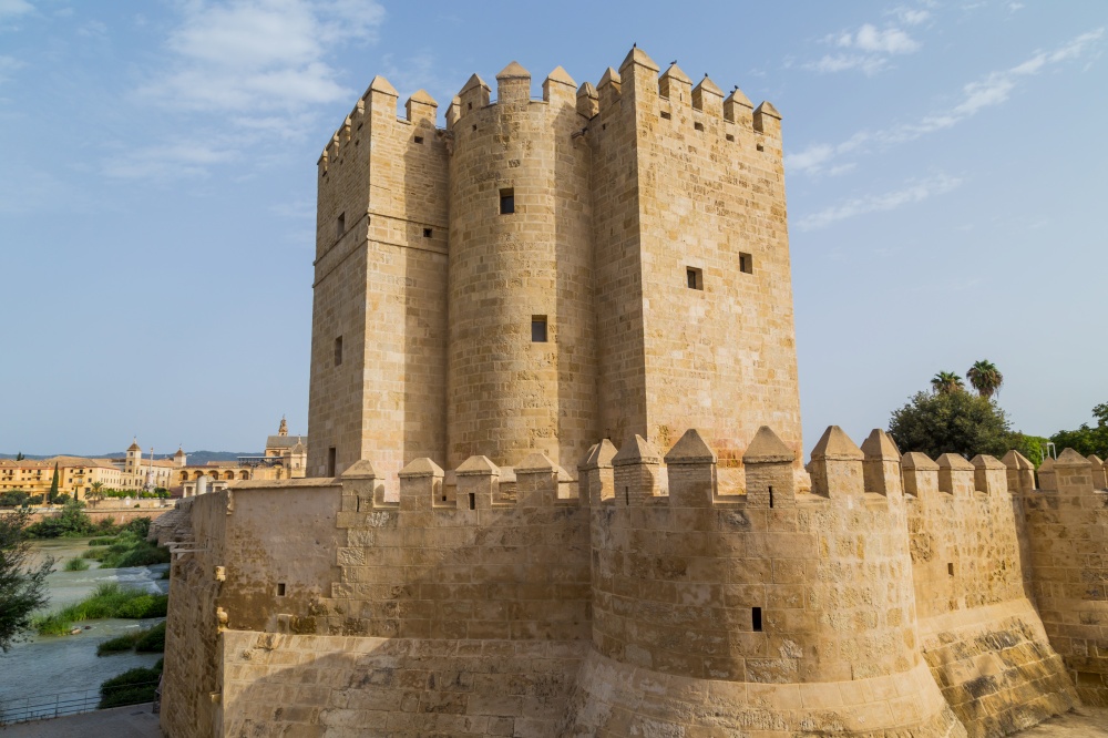 Calahorra Tower, (Torre de la Calahorra). A fortified gate built during the late 12th century by the Almohads to protect the nearby Roman Bridge in Cordoba, Spain