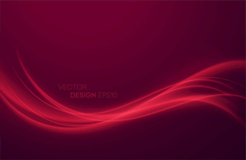 Abstract shiny color red wave design element with on dark background. Vector illustration EPS10. Abstract shiny color red wave design element with on dark background. Vector illustration