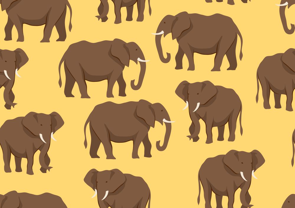 Seamless pattern with of elephants. Wild African savanna animals on white background.. Seamless pattern with of elephants.