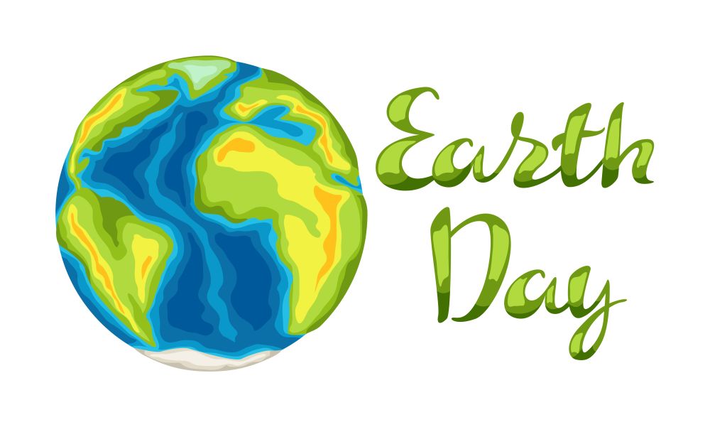 Happy Earth Day card. Illustration for environment safety celebration.. Happy Earth Day card.