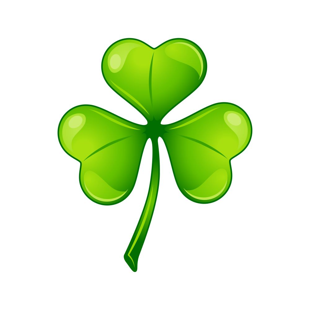 Saint Patricks Day illustration. Irish three leaf clover. Festive national icon.. Saint Patricks Day illustration. Irish three leaf clover.