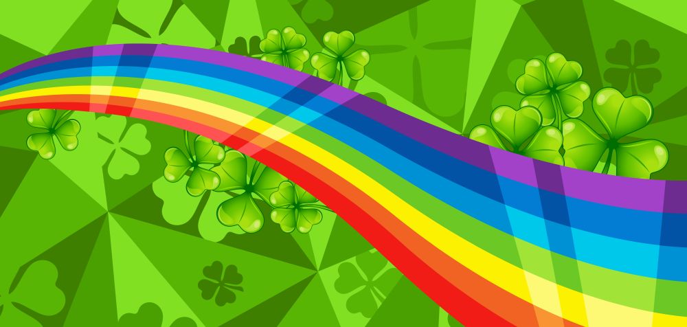 Saint Patricks Day banner. Holiday illustration with Irish festive national items.. Saint Patricks Day banner.