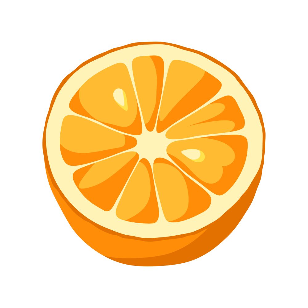 Orange slice icon. Illustration solated on white background.. Orange slice icon.