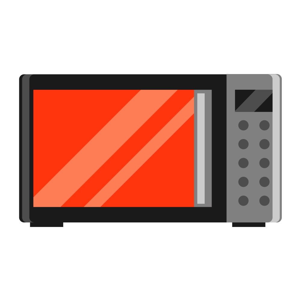 Icon of microwave oven. Home appliance flat illustration.. Icon of microwave oven.