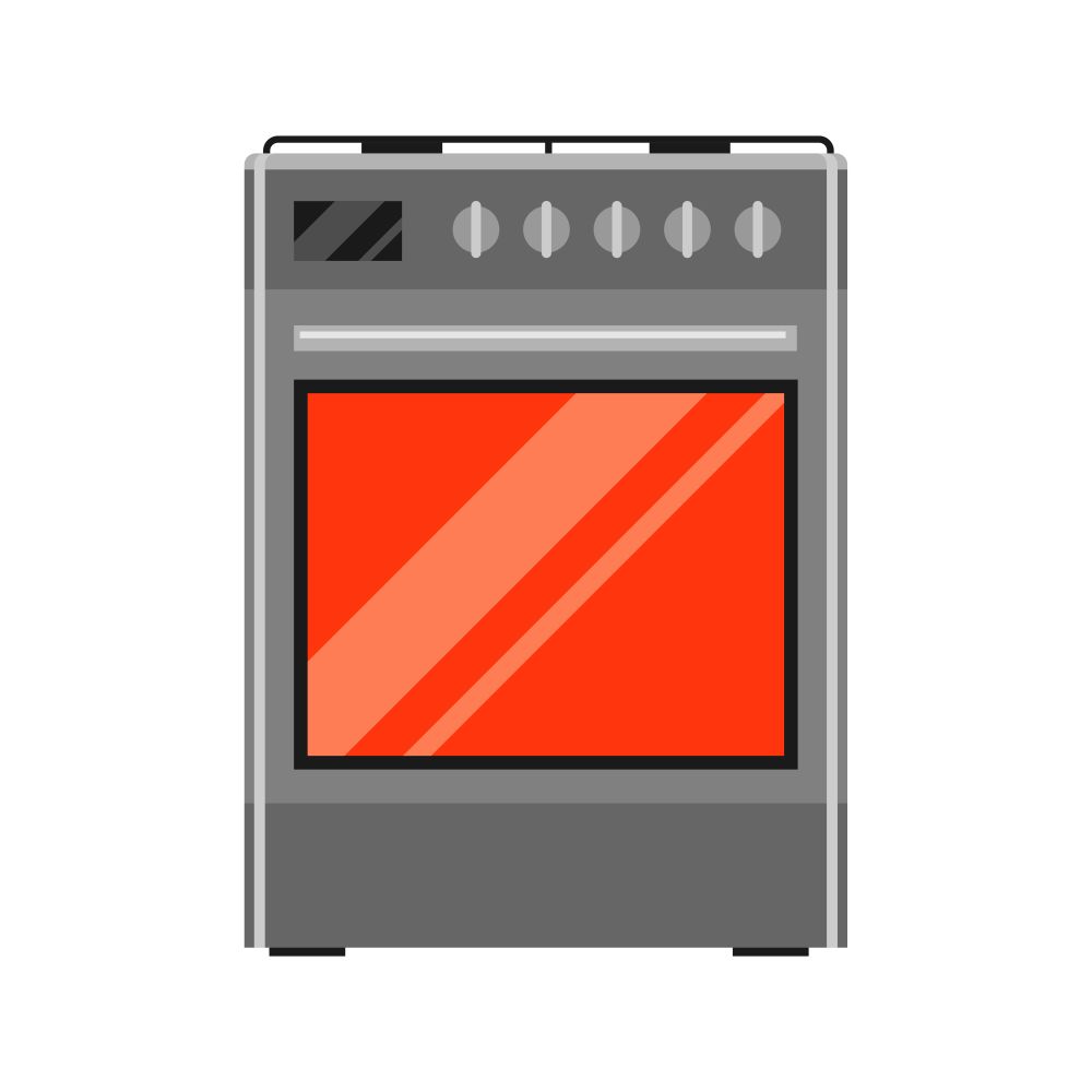 Icon of gas stove. Home appliance flat illustration.. Icon of gas stove.