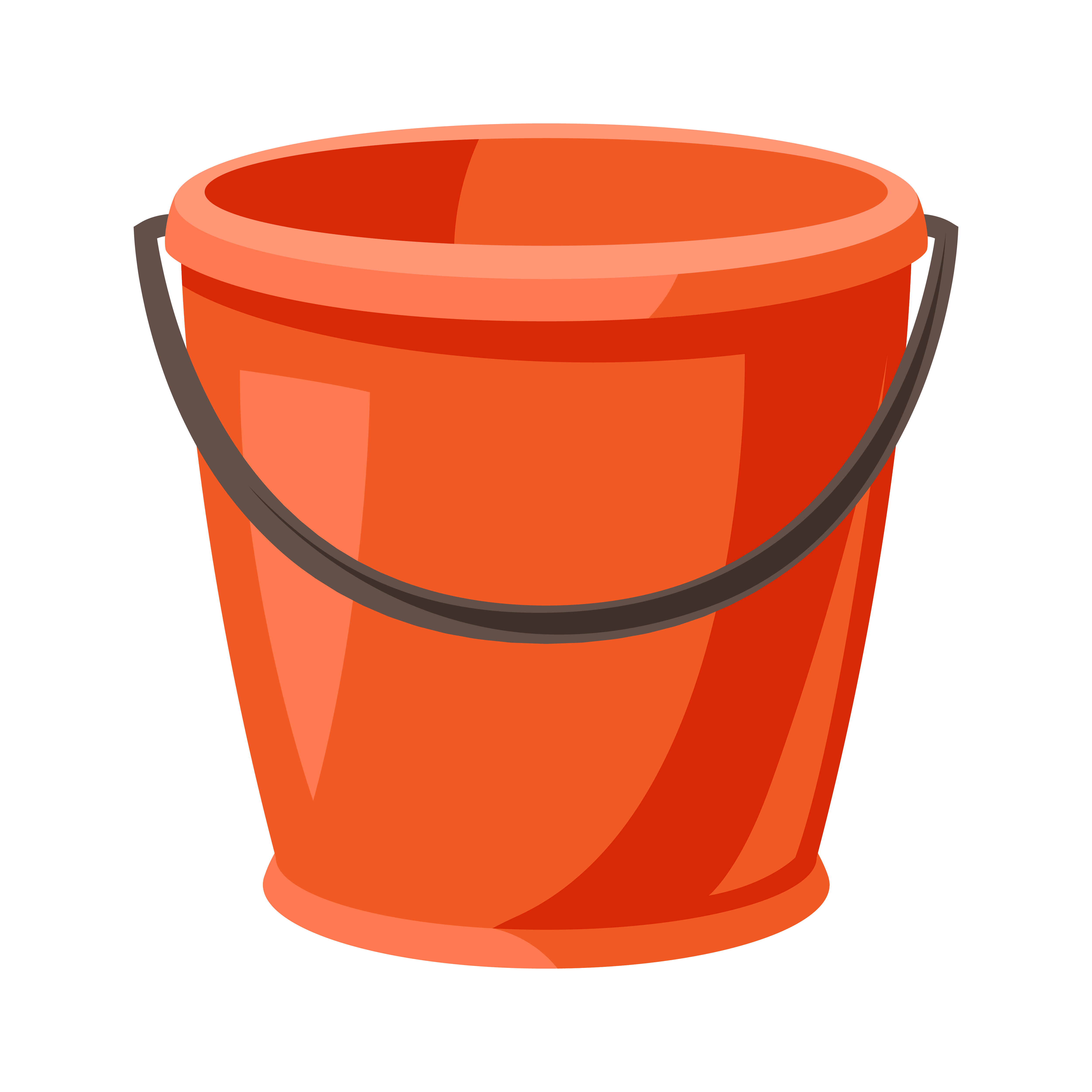 Illustration of garden plastic bucket. Tool for farming and gardening.. Illustration of garden plastic bucket.