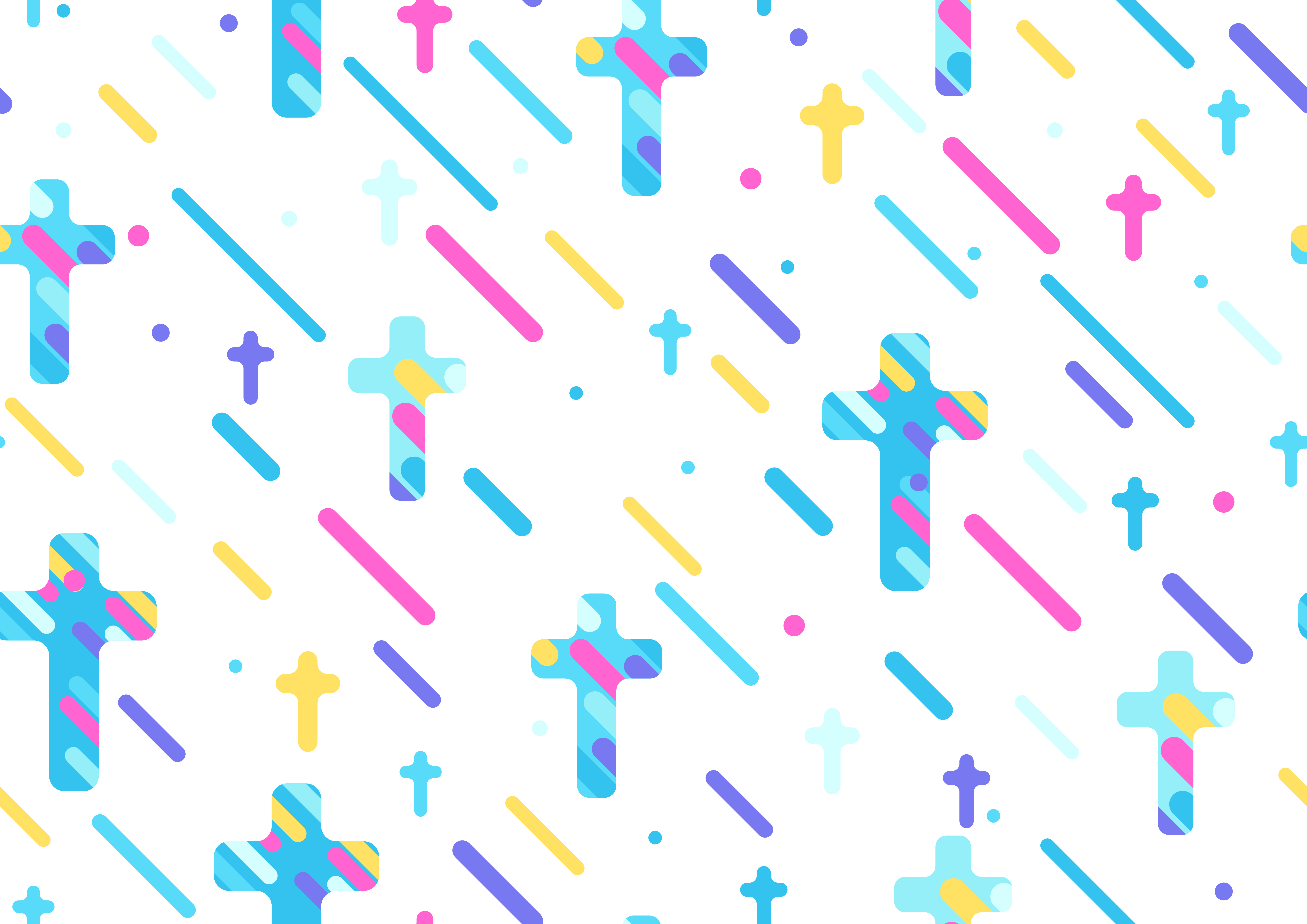 Happy Easter seamless pattern with crosses. Background with religious symbol of faith.. Happy Easter seamless pattern with crosses.