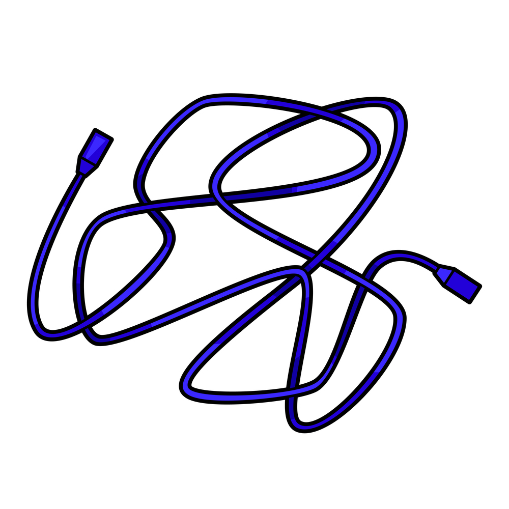 Illustration of wire. Gaming creative illustration. Trendy symbol in modern cartoon style.. Illustration of wire.