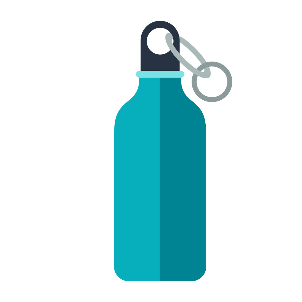 Illustration of flask. Image or icon for camping or tourism and travel.. Illustration of flask. Image or icon for tourism and travel.