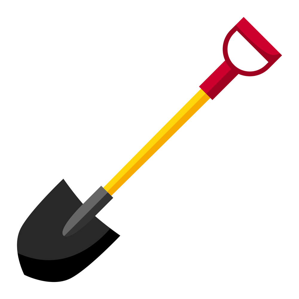 Illustration of fire shovel. Firefighting item. Adversting icon or image for industry and business.. Illustration of fire shovel. Firefighting item. Adversting icon for industry and business.