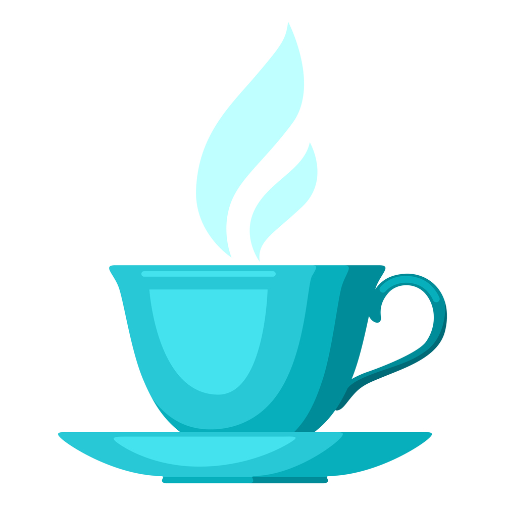 Illustration of cup with tea. Food adversting icon or image for industry and business.. Illustration of cup with tea. Food adversting icon for industry and business.