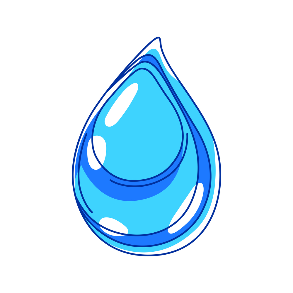 Illustration of water drop. Ecology icon or image for environment protection.. Illustration of water drop. Ecology icon for environment protection.