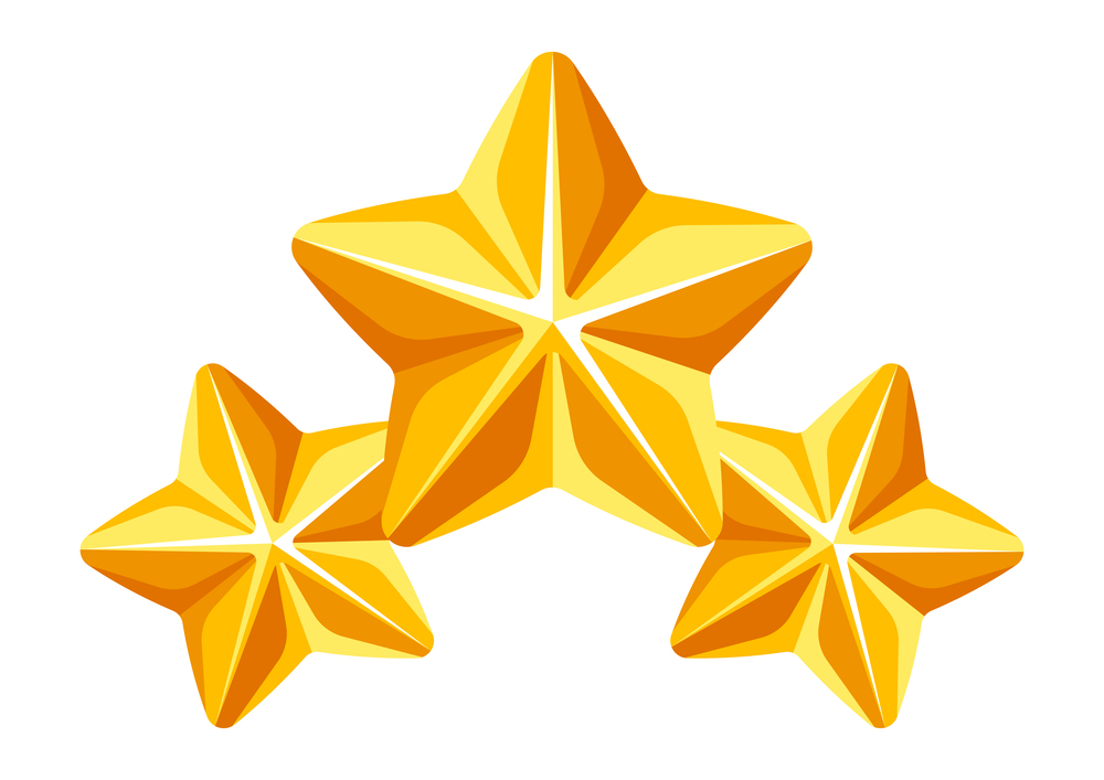 Gold prize stars icon. Illustration of award for sports or corporate competitions.. Gold prize stars icon. Illustration of award sports or corporate competitions.
