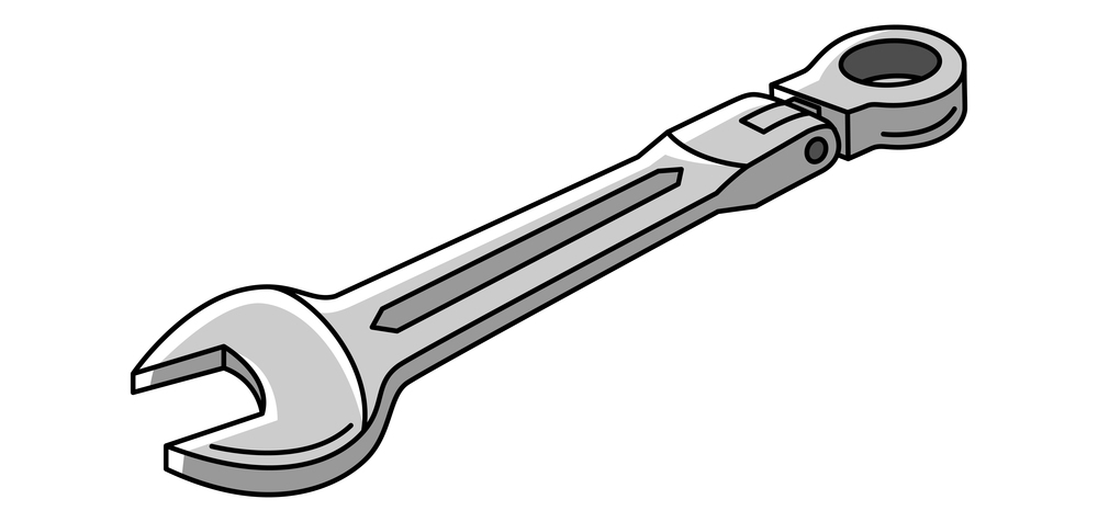 Illustration of car wrench. Auto center repair item. Business icon. Transport service image for advertising.. Illustration of car wrench. Auto center repair item. Business icon.