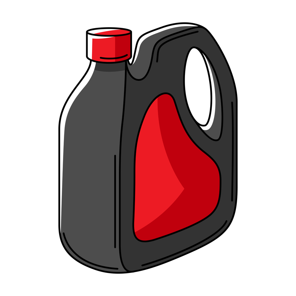 Illustration of car plastic canister with oil. Auto center repair item. Business icon. Transport service image for advertising.. Illustration of car plastic canister with oil. Auto center repair item. Business icon.