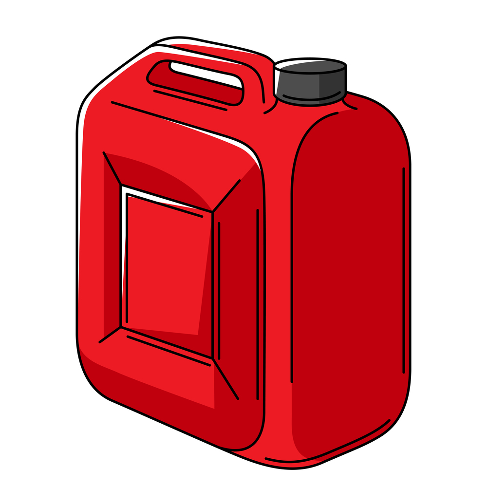 Illustration of car plastic canister with gasoline. Auto center repair item. Business icon. Transport service image for advertising.. Illustration of car plastic canister with gasoline. Auto center repair item. Business icon.