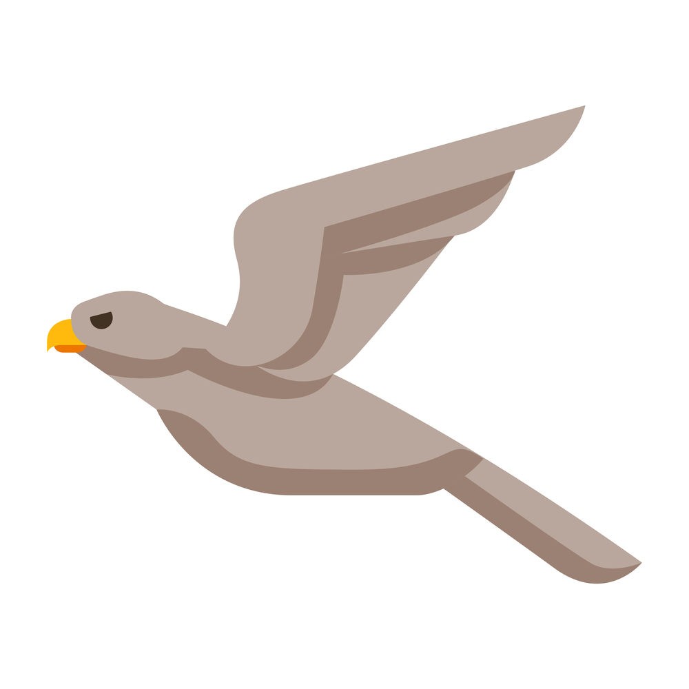 Illustration of stylized hawk. Image of wild bird in simple style. Vector icon.. Illustration of stylized hawk. Image of wild bird in simple style.