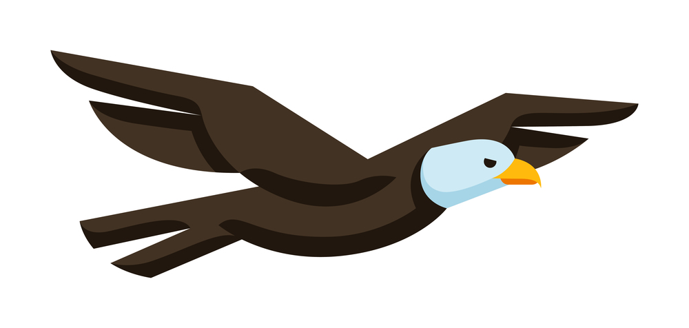 Illustration of stylized eagle. Image of wild bird in simple style. Vector icon.. Illustration of stylized eagle. Image of wild bird in simple style.
